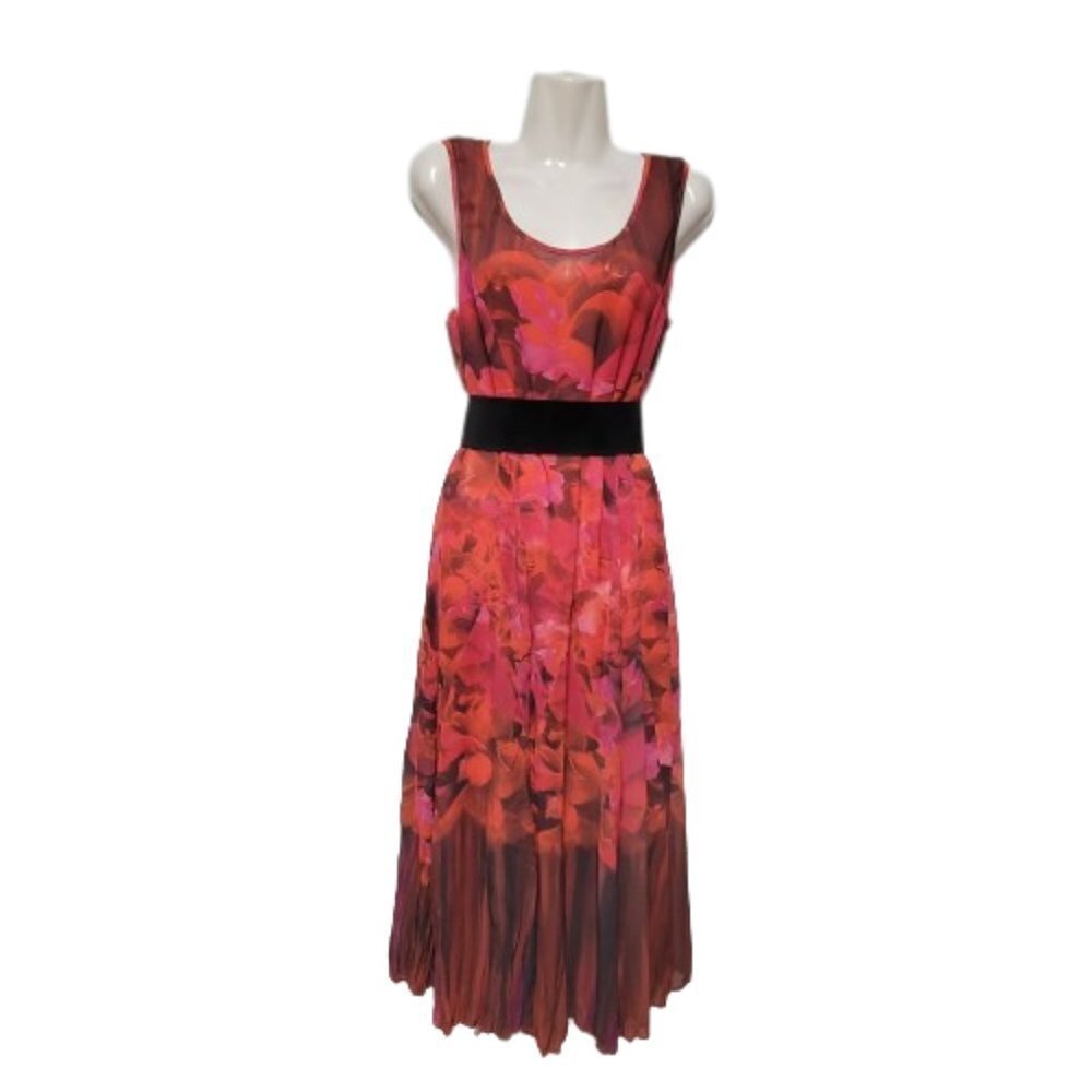Floral Sleeveless Midi Multicolor Dress, Argenti Dress- Size 6, 8, 10 - NEW